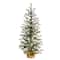 3ft. Pre-Lit Artificial Christmas Tree in Burlap Base, Clear LED Lights